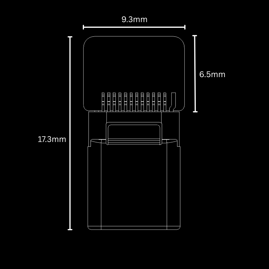 USB cable dimensions